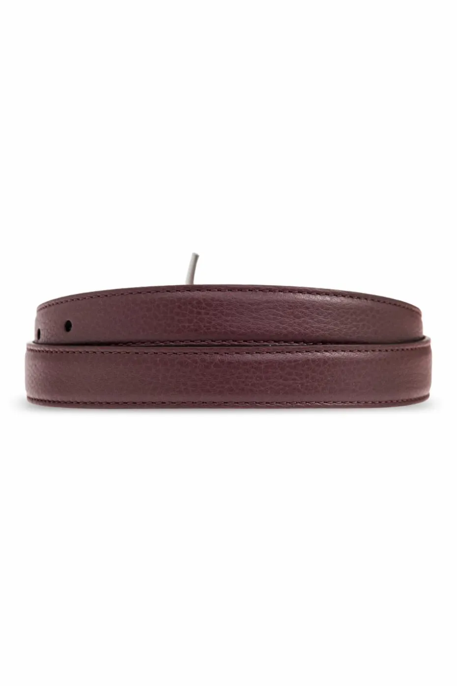 Alexander McQueen BURGUNDY Leather belt