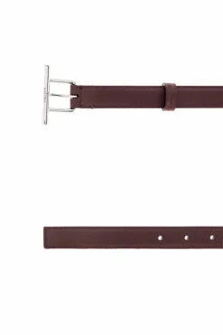 Alexander McQueen BURGUNDY Leather belt