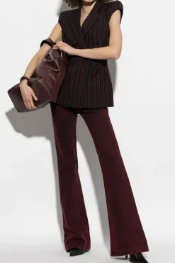 Alexander McQueen BURGUNDY Jeans with logo