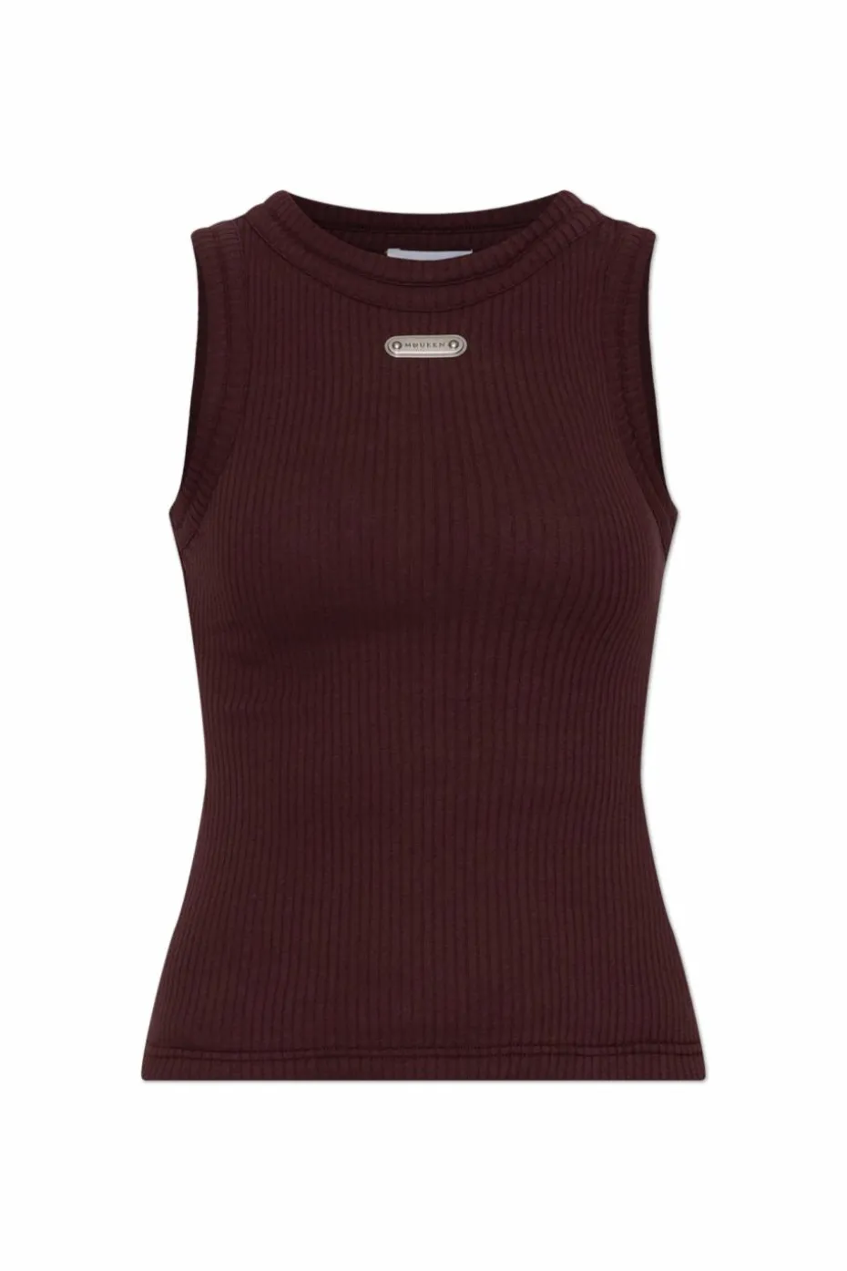 Alexander McQueen BURGUNDY Top with logo