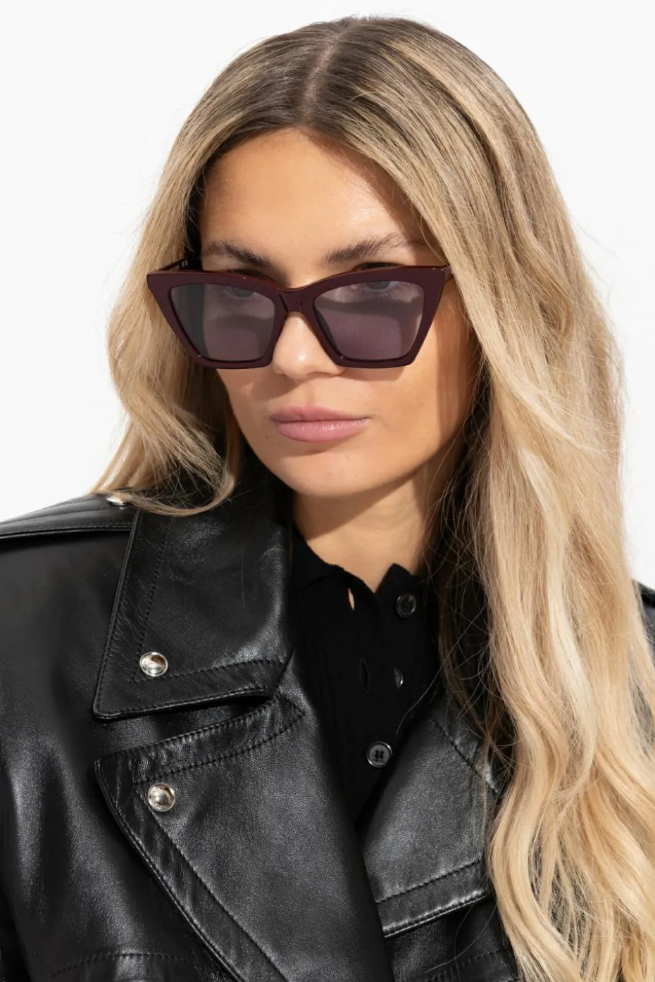 Alexander McQueen BURGUNDY Sunglasses