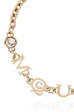 Alexander McQueen GOLD Bracelet with shimmering crystals