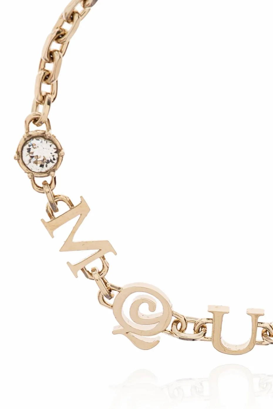 Alexander McQueen GOLD Bracelet with shimmering crystals