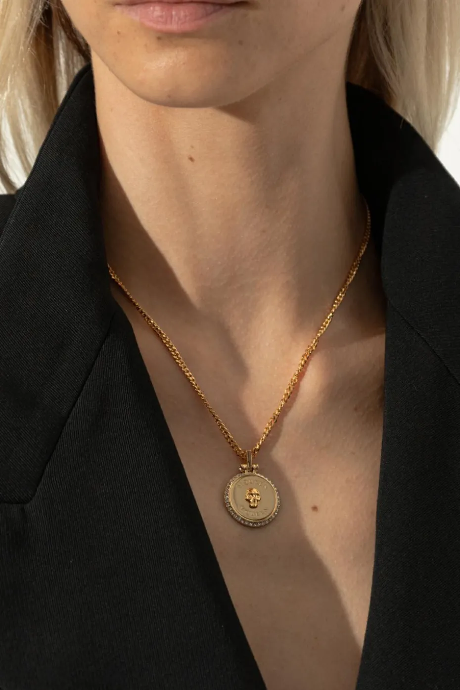 Alexander McQueen GOLD Logo Necklace