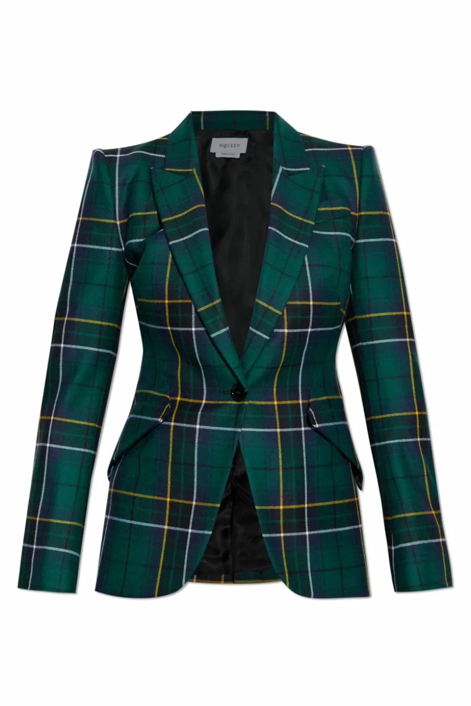 Alexander McQueen GREEN Checked blazer