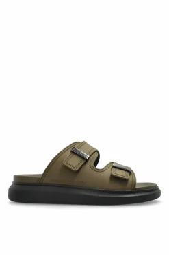 Alexander McQueen GREEN "Hybrid" flip-flops