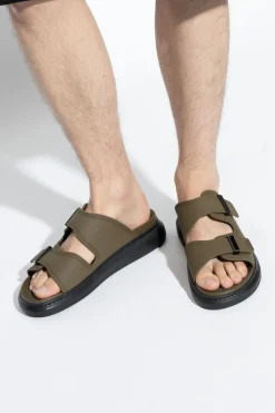 Alexander McQueen GREEN "Hybrid" flip-flops