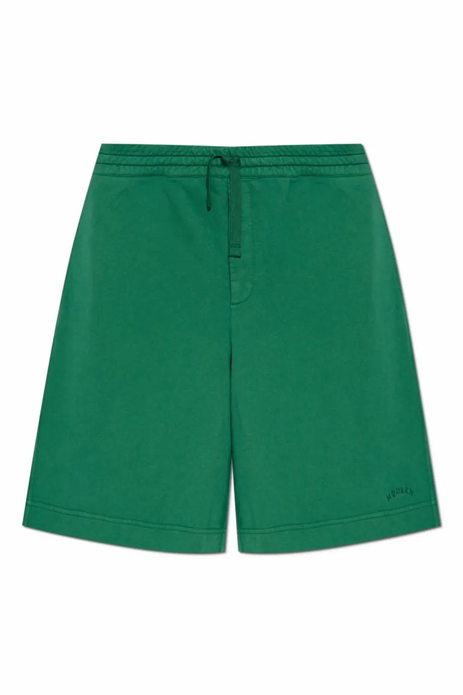 Alexander McQueen GREEN Shorts with embroidered logo