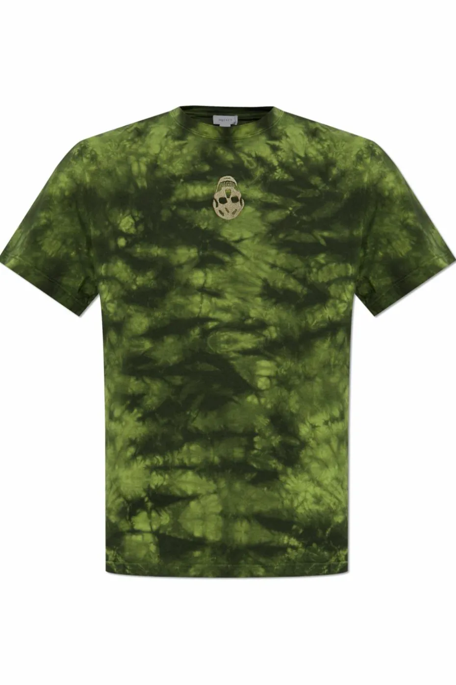 Alexander McQueen GREEN T-shirt with Tie dye effect