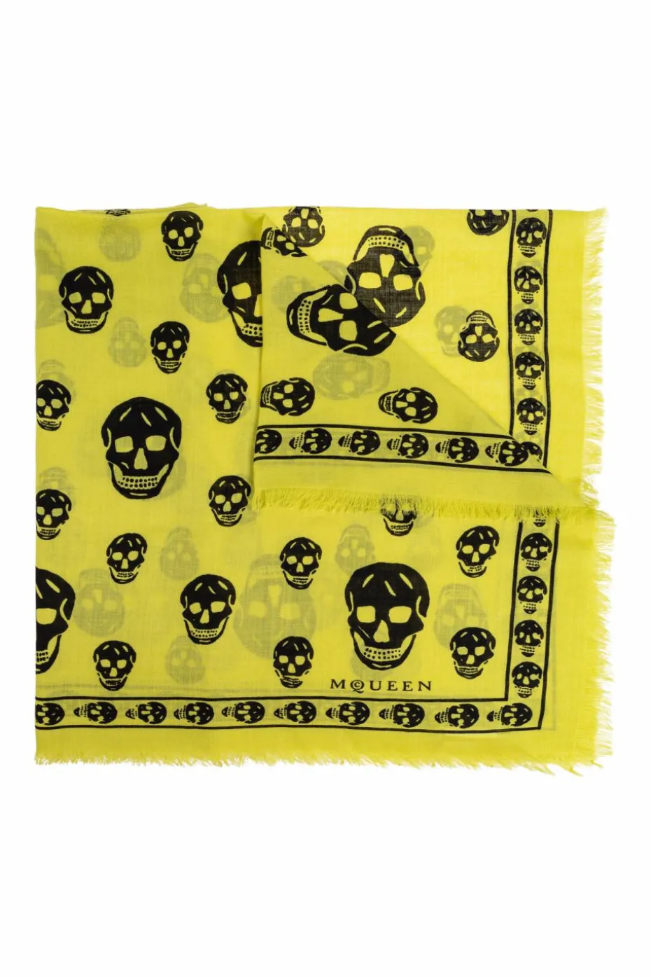Alexander McQueen GREEN Wool Scarf