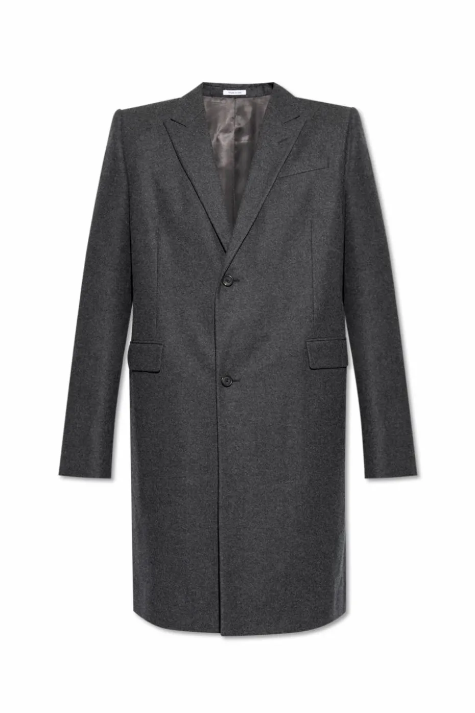 Alexander McQueen GREY Wool Coat with Cutout