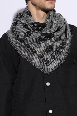 Alexander McQueen GREY Wool scarf