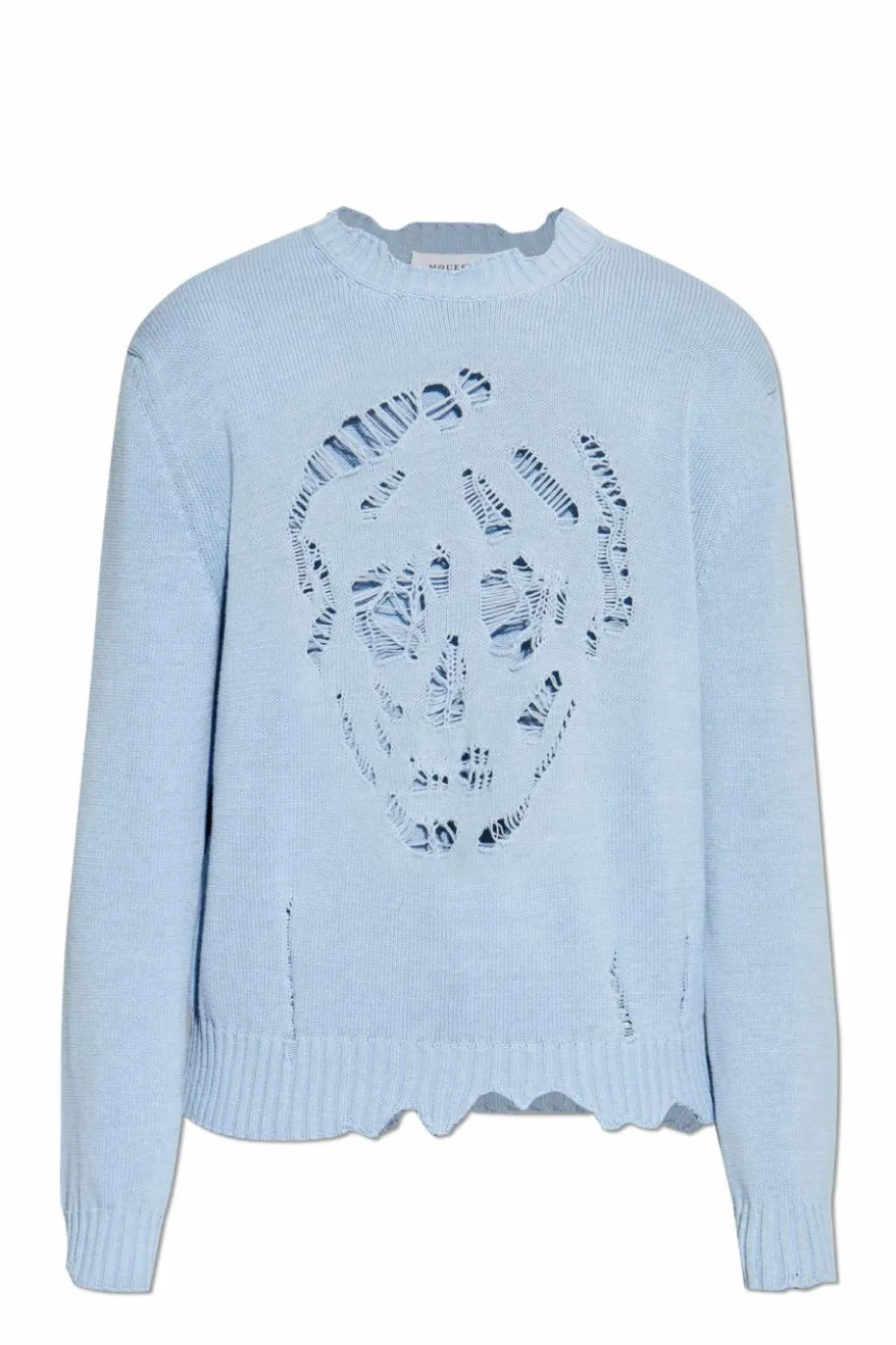 Alexander McQueen light blue Cotton sweater
