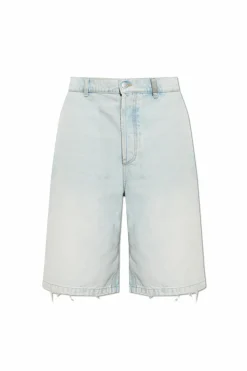 Alexander McQueen light blue Denim shorts