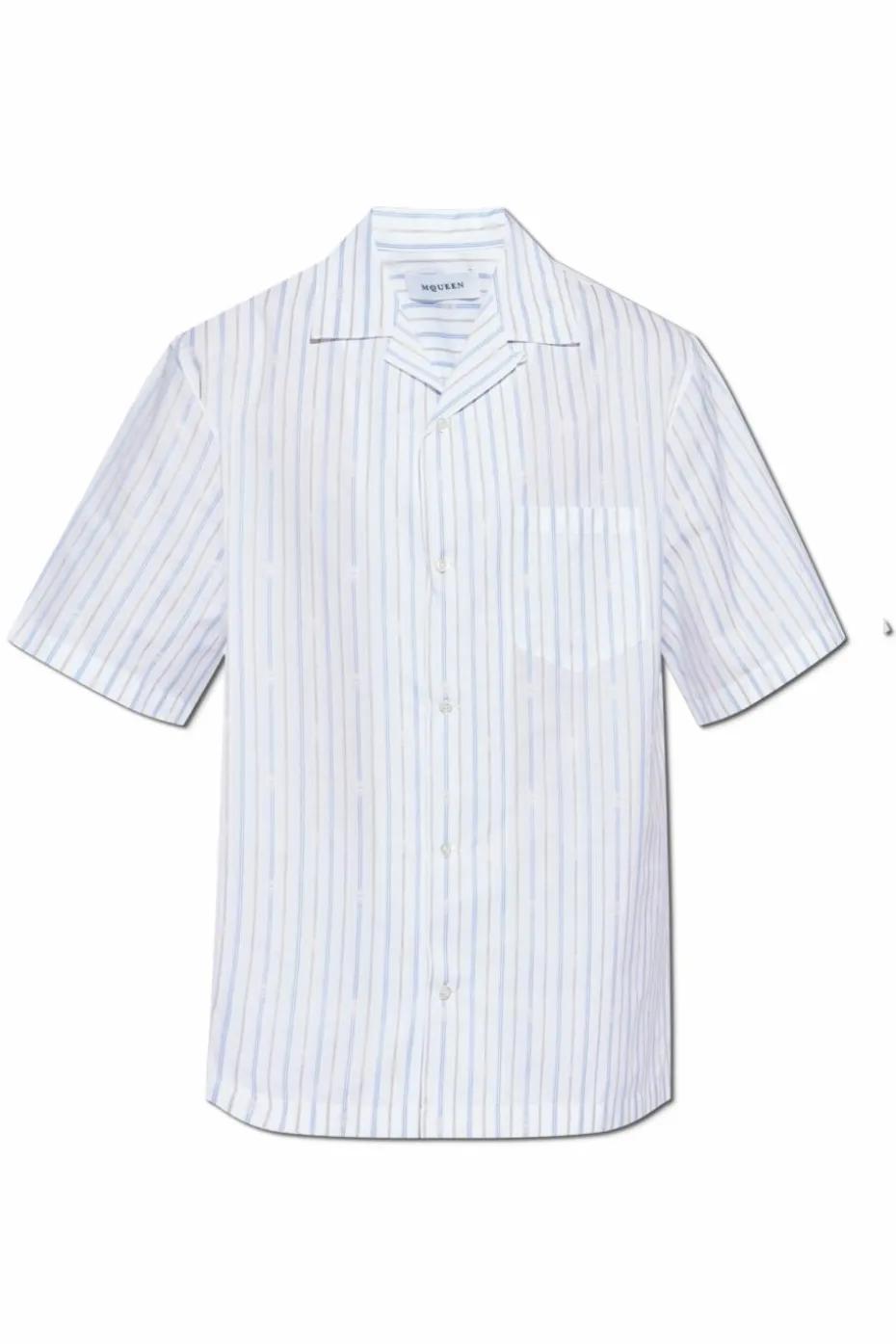 Alexander McQueen light blue Shirt with striped pattern