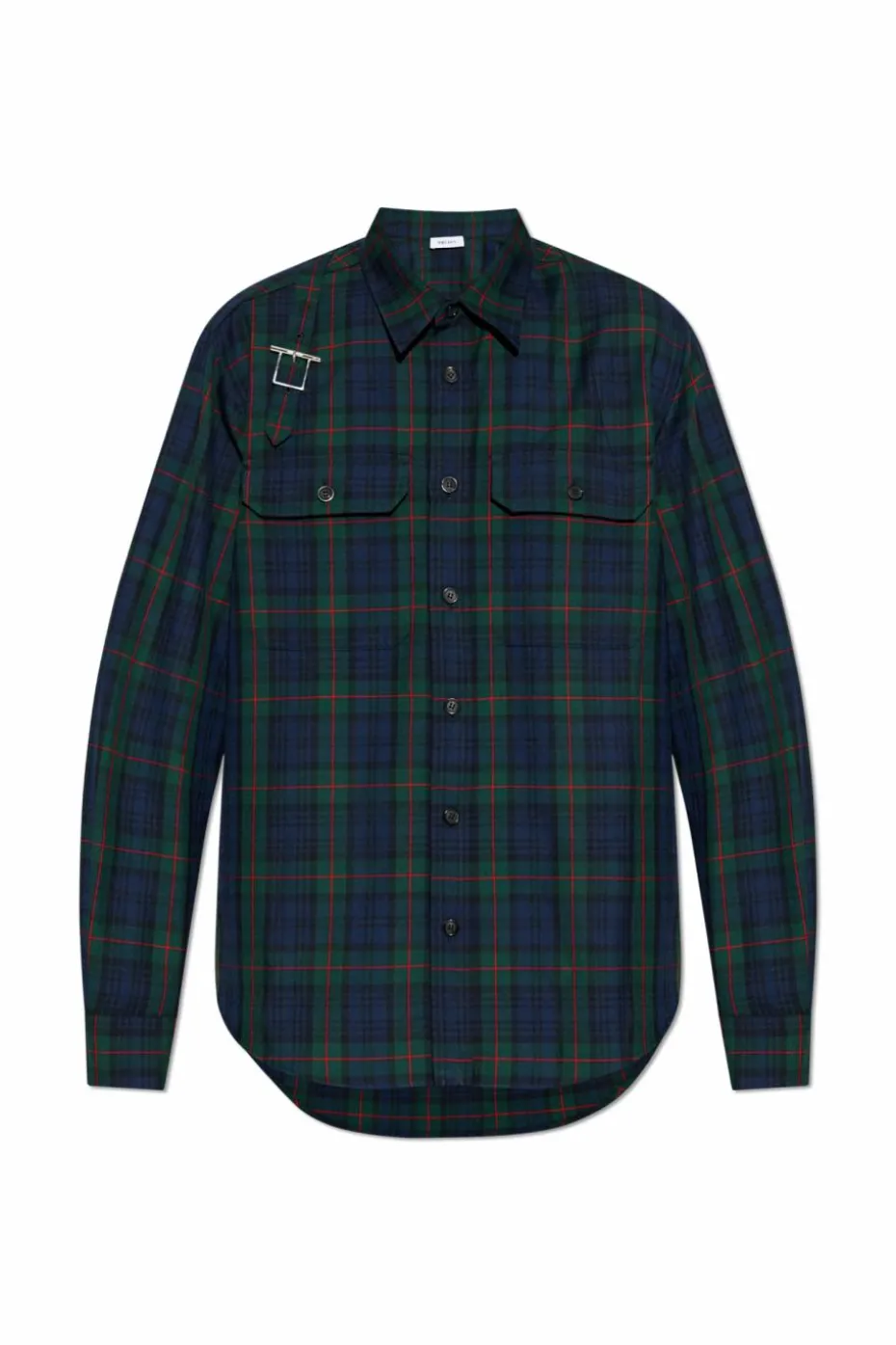 Alexander McQueen NAVY BLUE Plaid pattern shirt