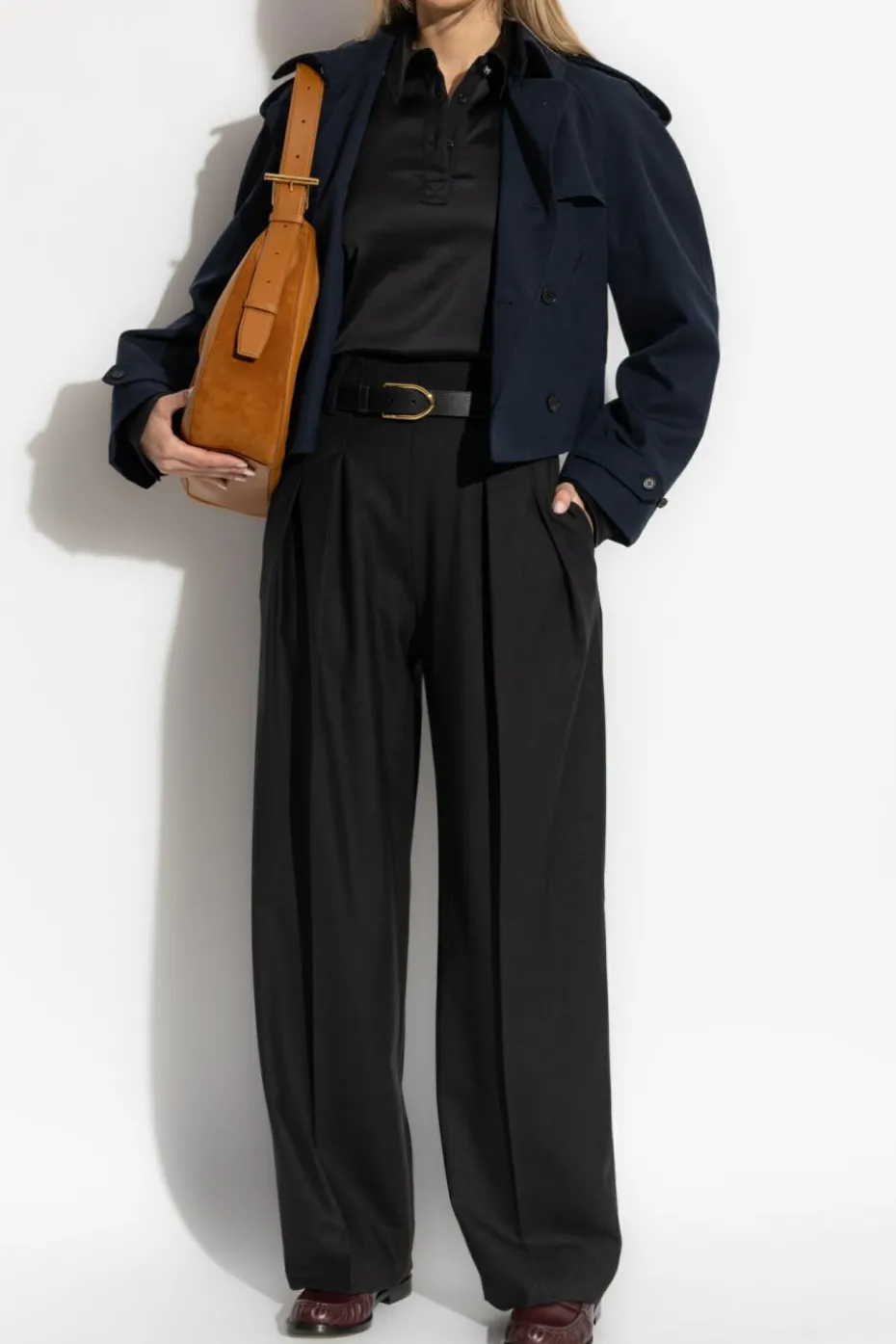 Alexander McQueen NAVY BLUE Short double-breasted jacket