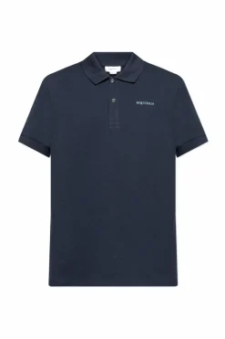 Alexander McQueen NAVY BLUE Polo with embroidered logo