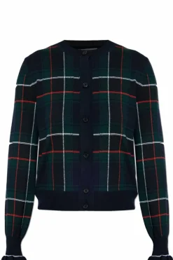 Alexander McQueen NAVY BLUE Plaid cardigan