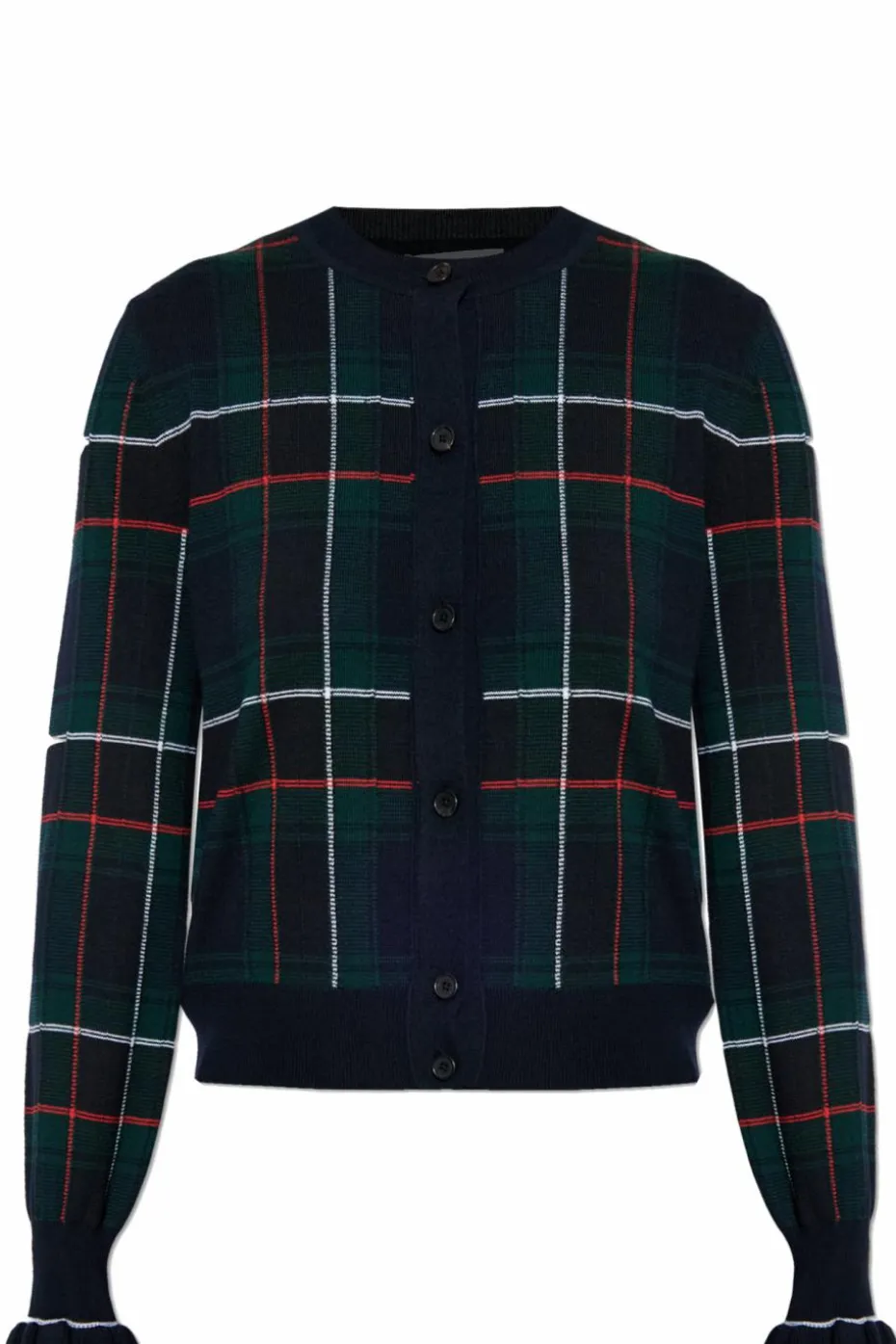 Alexander McQueen NAVY BLUE Plaid cardigan
