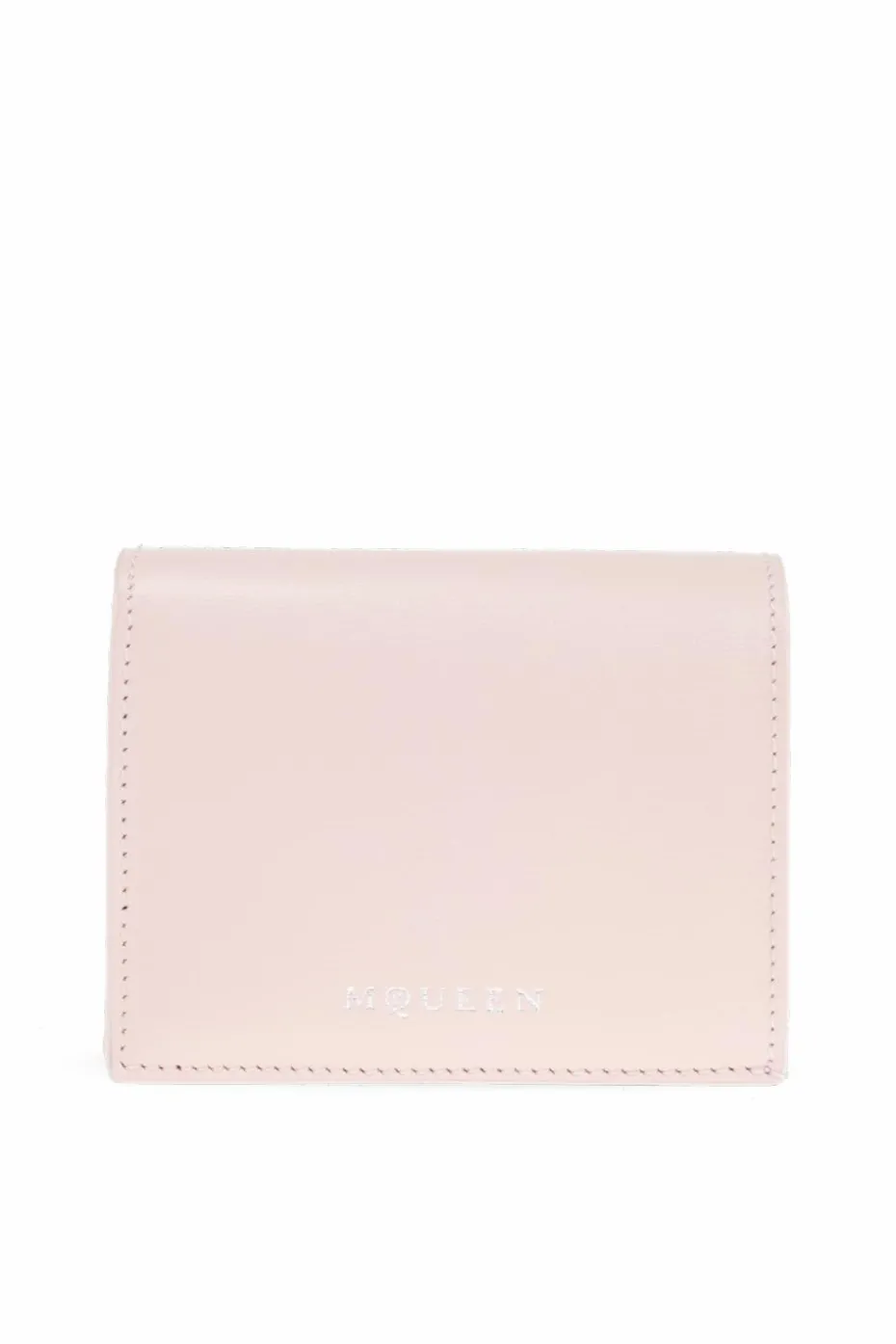 Alexander McQueen PINK Leather wallet with printed logo