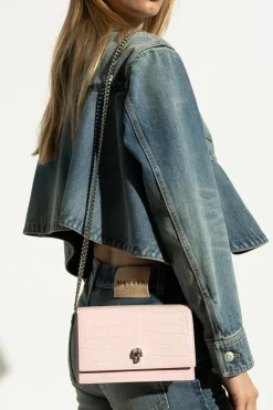Alexander McQueen PINK Skull Small clutch