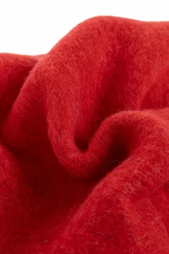 Alexander McQueen RED Wool scarf with fringes