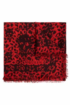 Alexander McQueen RED Woolen Scarf
