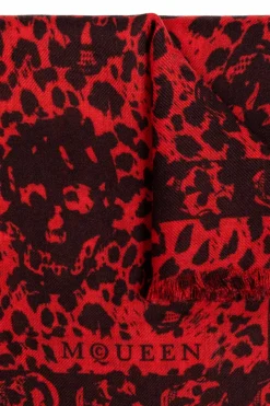 Alexander McQueen RED Woolen Scarf