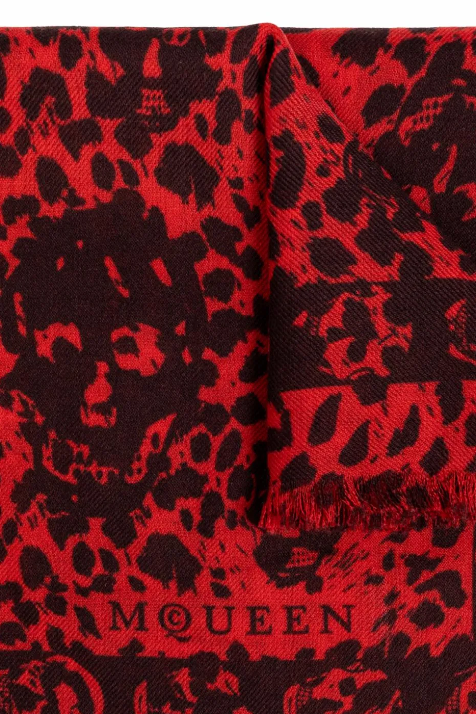 Alexander McQueen RED Woolen Scarf