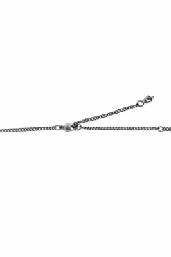 Alexander McQueen SILVER Necklace with a pendant engraved with a logo