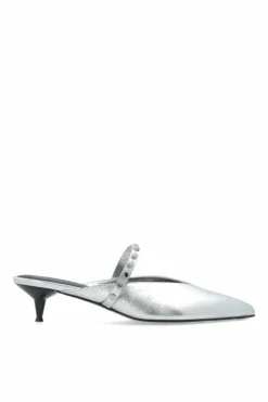 Alexander McQueen SILVER Heeled mules
