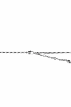Alexander McQueen SILVER Necklace with logo embellished with sparkling crystals