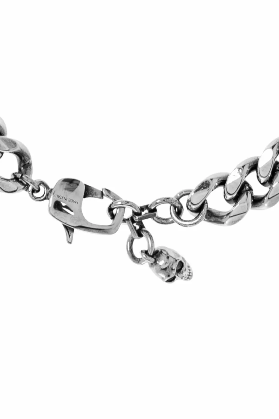 Alexander McQueen SILVER Bracelet with engraved logo