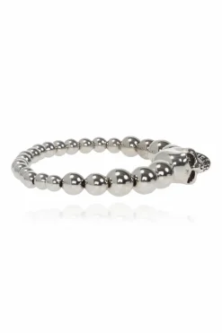 Alexander McQueen SILVER Skull motif bracelet