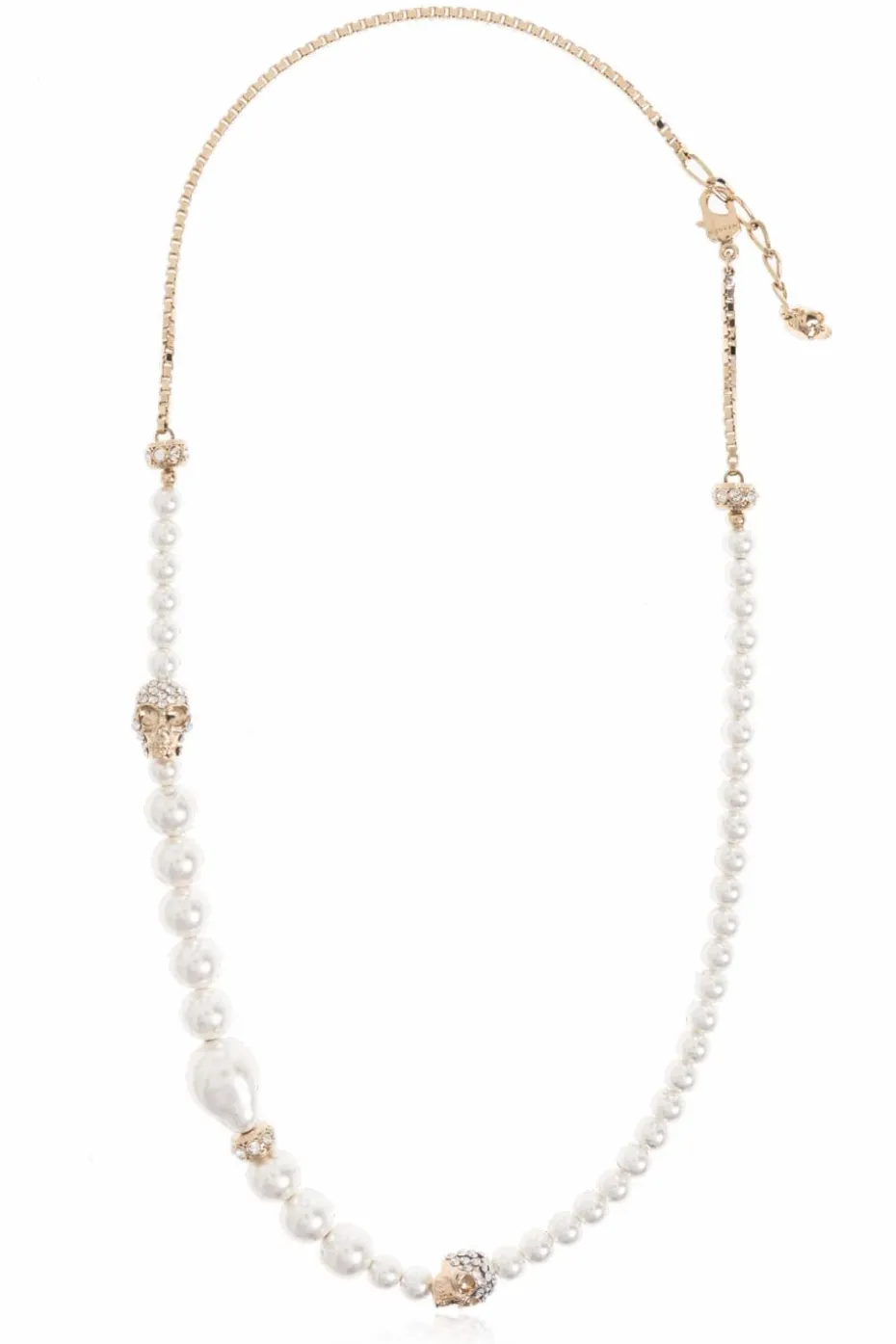 Alexander McQueen WHITE Necklace with shimmering crystals