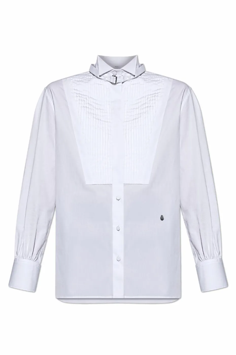 Alexander McQueen WHITE Shirt with a stand-up collar