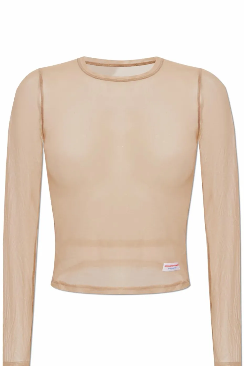Alexander Wang beige Lingerie top with long sleeves