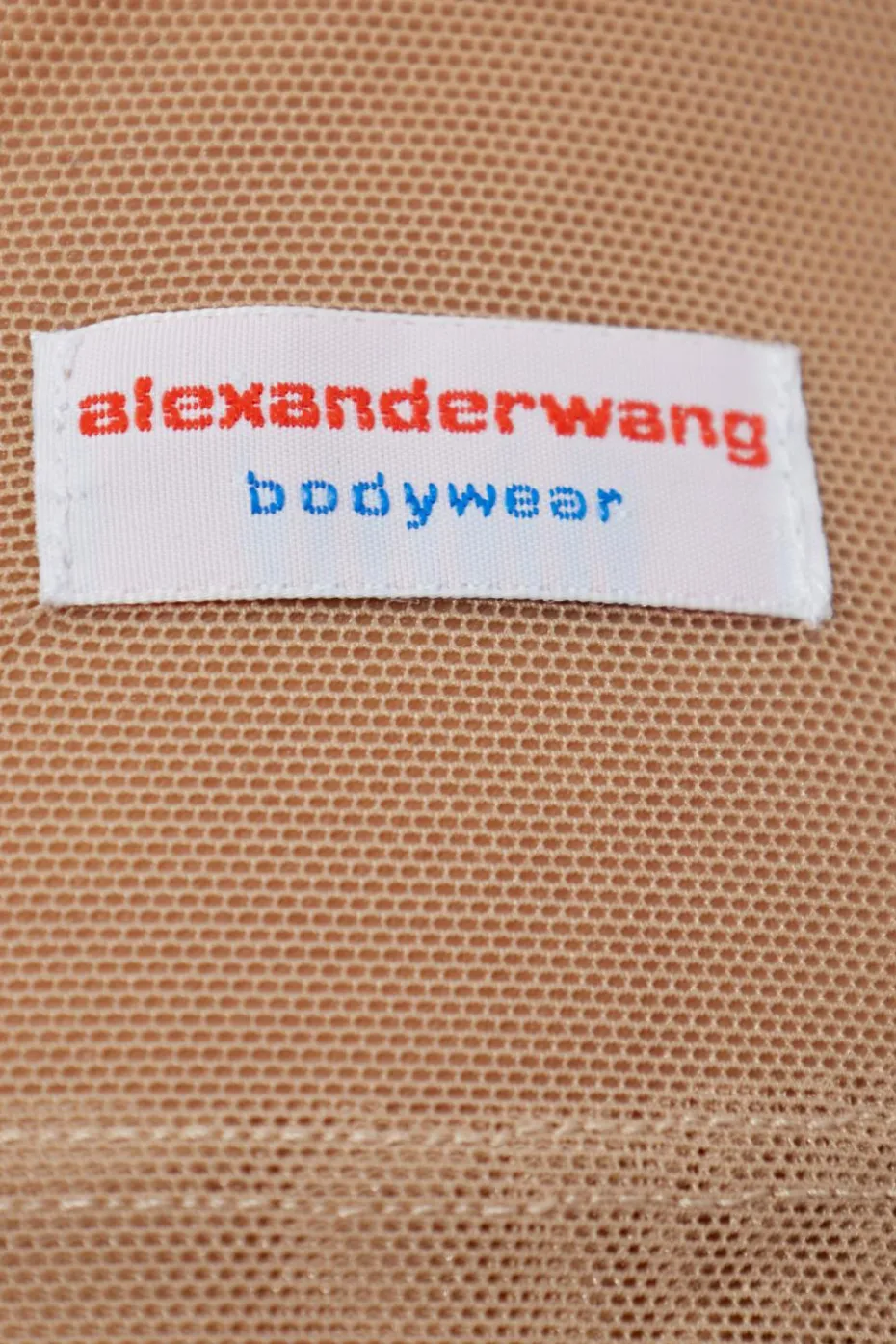 Alexander Wang beige Lingerie top with long sleeves