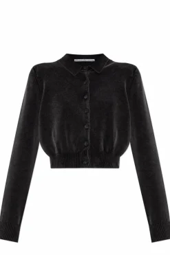 Alexander Wang BLACK Cardigan with collar
