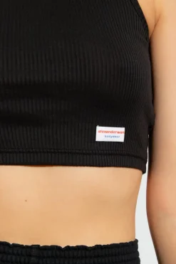 Alexander Wang BLACK Cropped top with logo