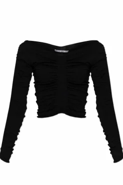 Alexander Wang BLACK Draped Top