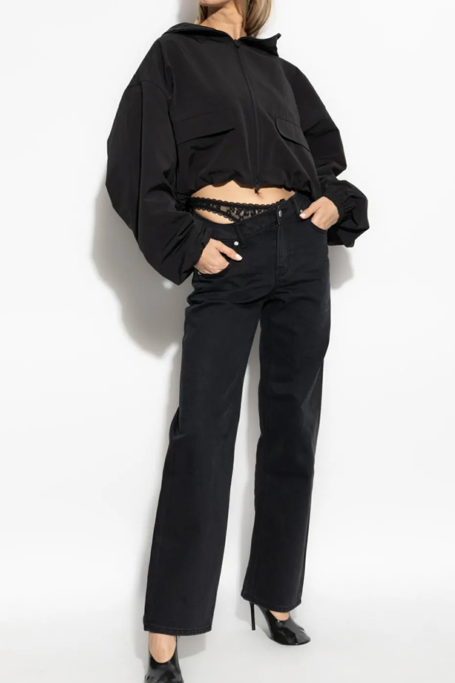 Alexander Wang BLACK Jeans with decorative insert