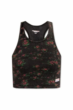Alexander Wang BLACK Lingerie top with floral motif