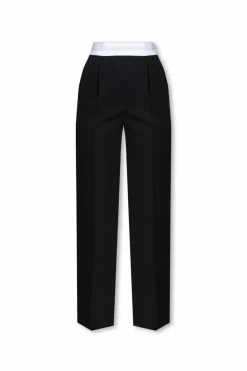 Alexander Wang BLACK Pleat-front trousers