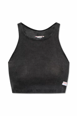 Alexander Wang BLACK Ribbed top from the Bodywear collection