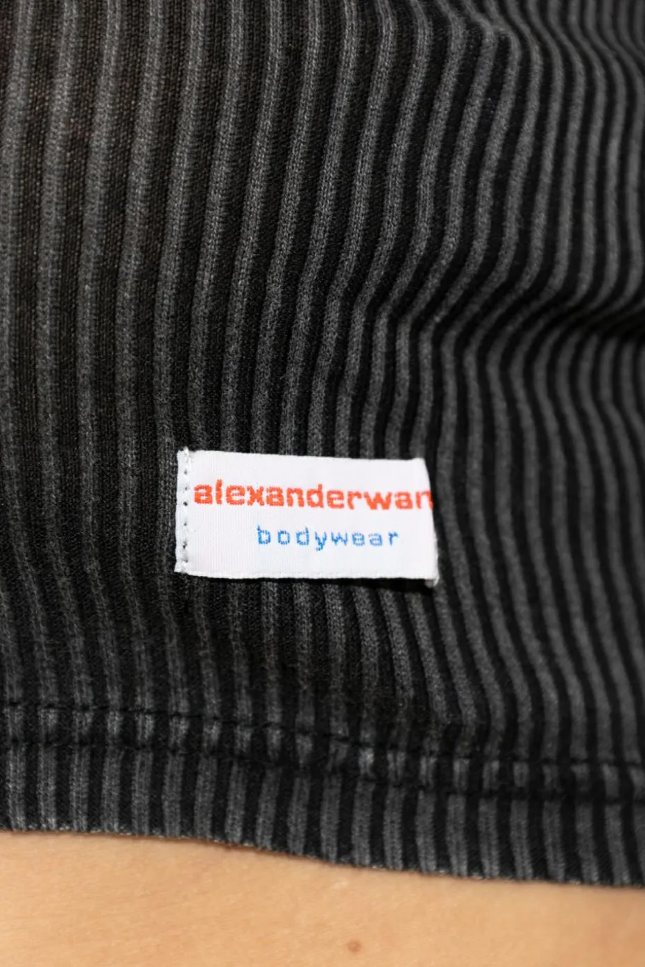 Alexander Wang BLACK Ribbed top from the Bodywear collection