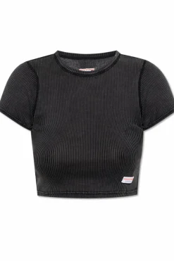 Alexander Wang BLACK Ribbed top from the Bodywear collection