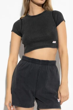Alexander Wang BLACK Ribbed top from the Bodywear collection