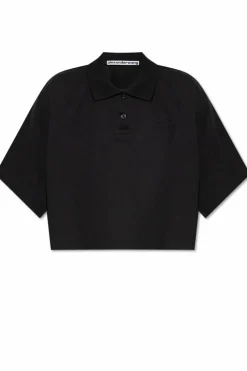 Alexander Wang BLACK Short loose-fit polo